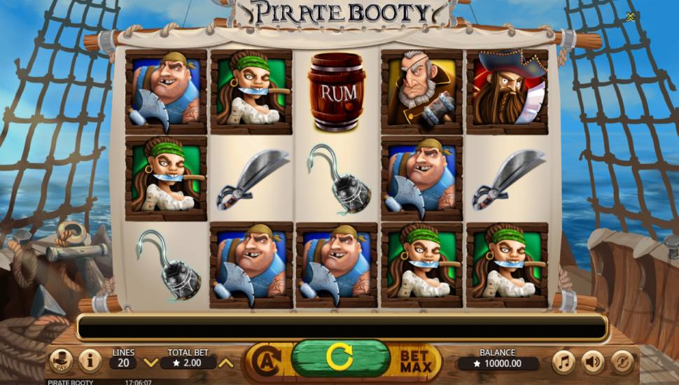 Pirates Booty Slot (Spielautomat Ã¼ber Piratenschatz) Screenshot