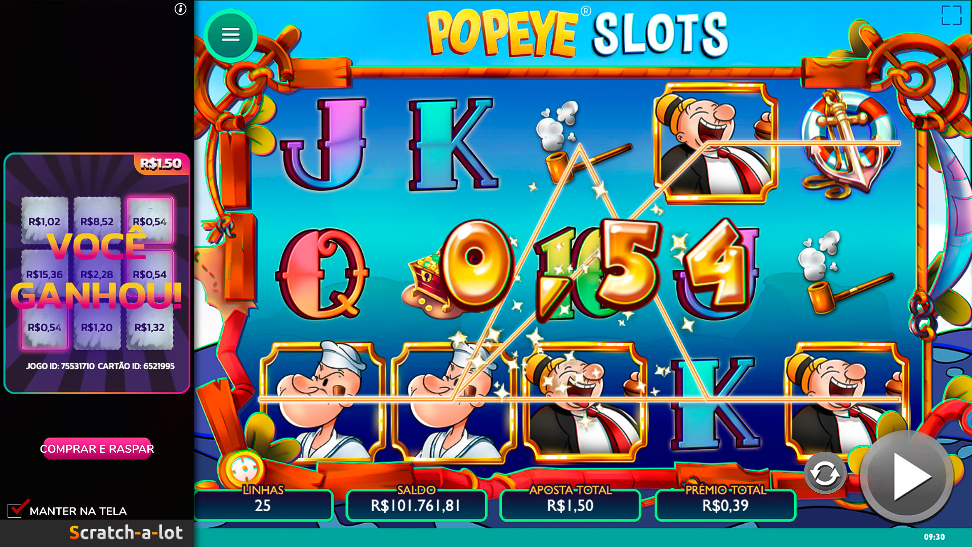 Popeye nÃ£o tem nada a ver com casinos. Captura de tela