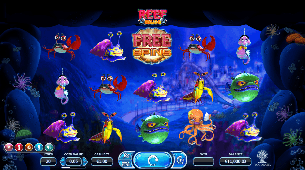 Reef Run Spielautomat Screenshot