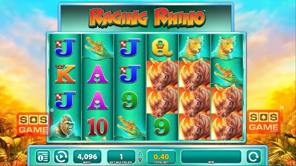Automat do gry na Å¼etony z motywem nosoroÅ¼ca Zrzut ekranu