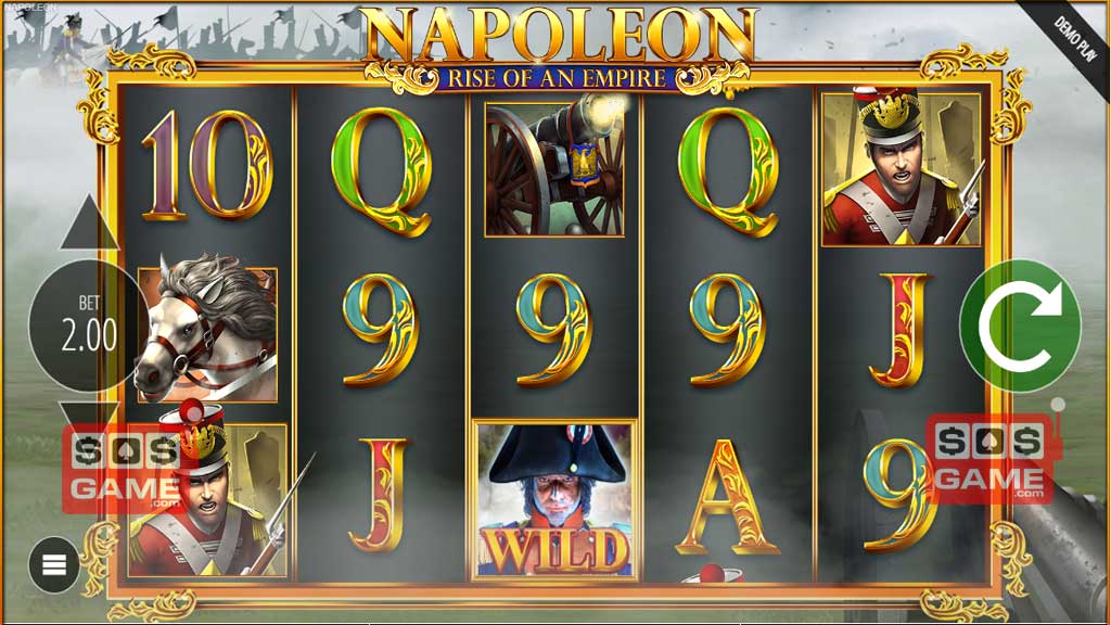 Spelautomaten Rise of Napoleon Skärmdump