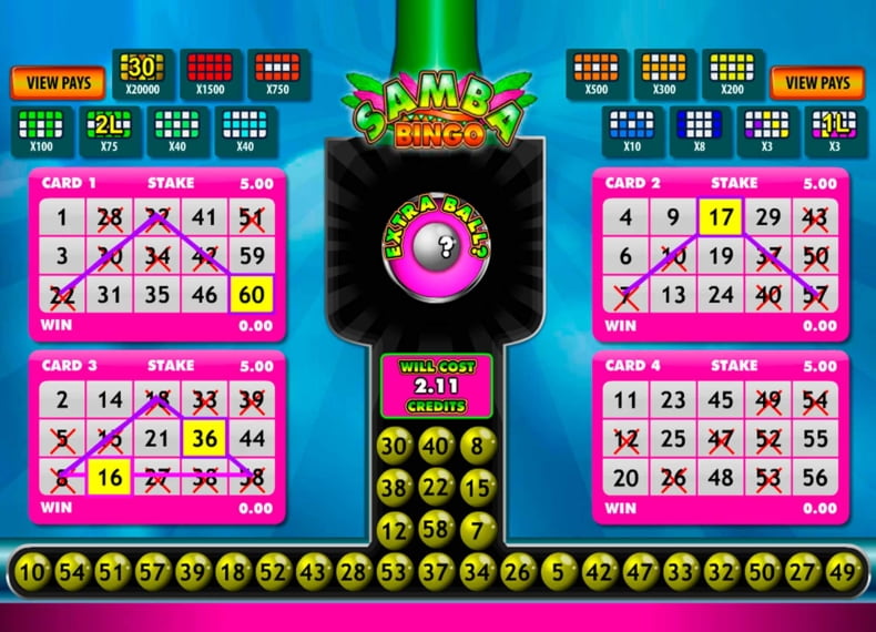 Samba Bingo Screenshot