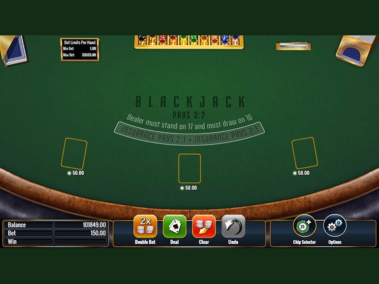 Blackjack a Mano Singola Schermata