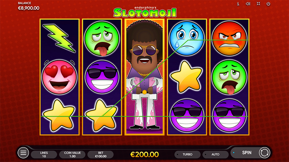 Slotomoji is an online casino game that features various slot machines with emoji-themed symbols. Players can enjoy spinning the reels and aiming for big wins while being entertained by the fun and colorful emoji symbols. Captura de pantalla