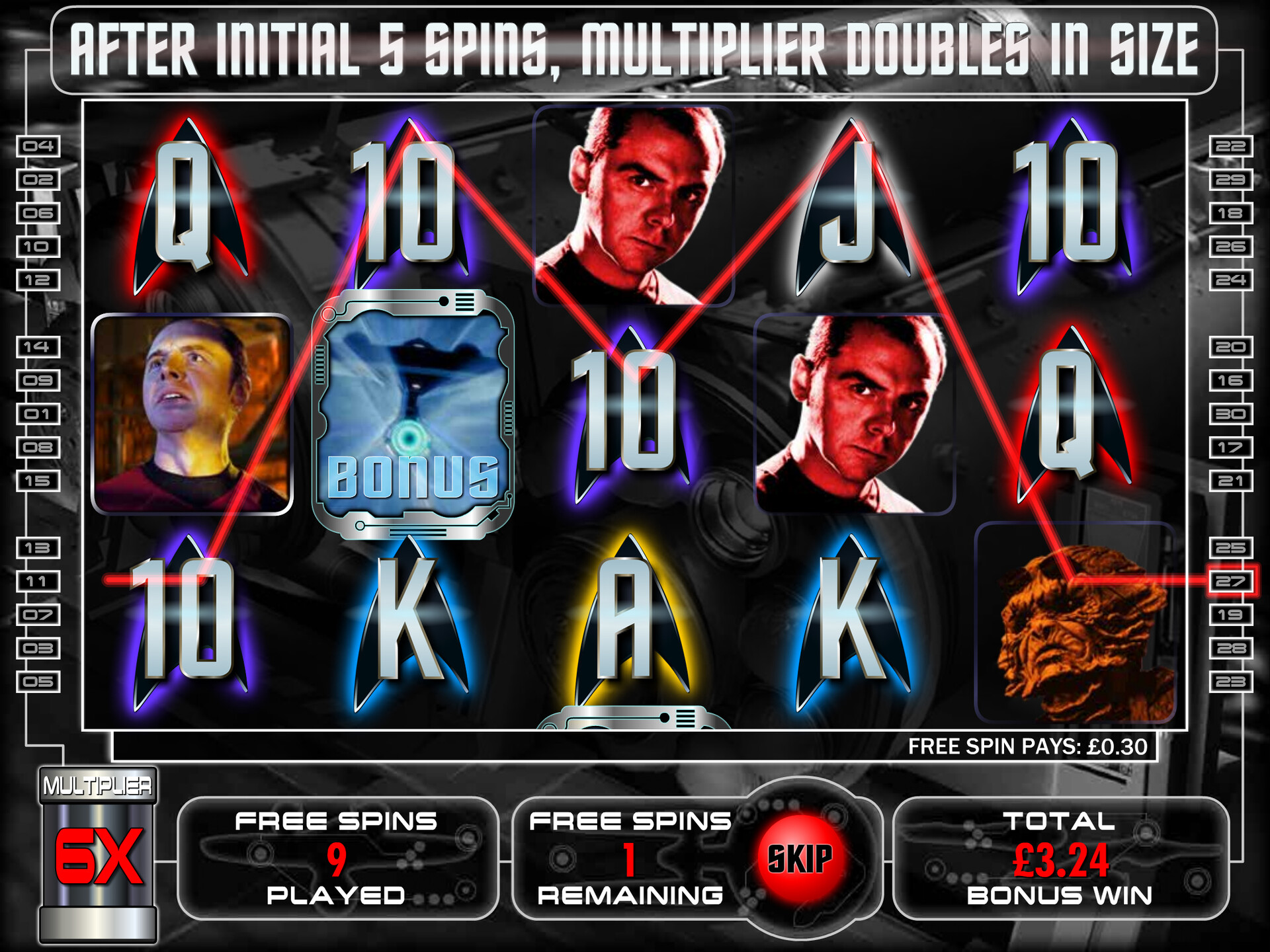 Star Trek Spielautomat Screenshot