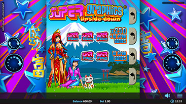 Super Graphics Upside-Down es un sitio web sobre casinos. Captura de pantalla