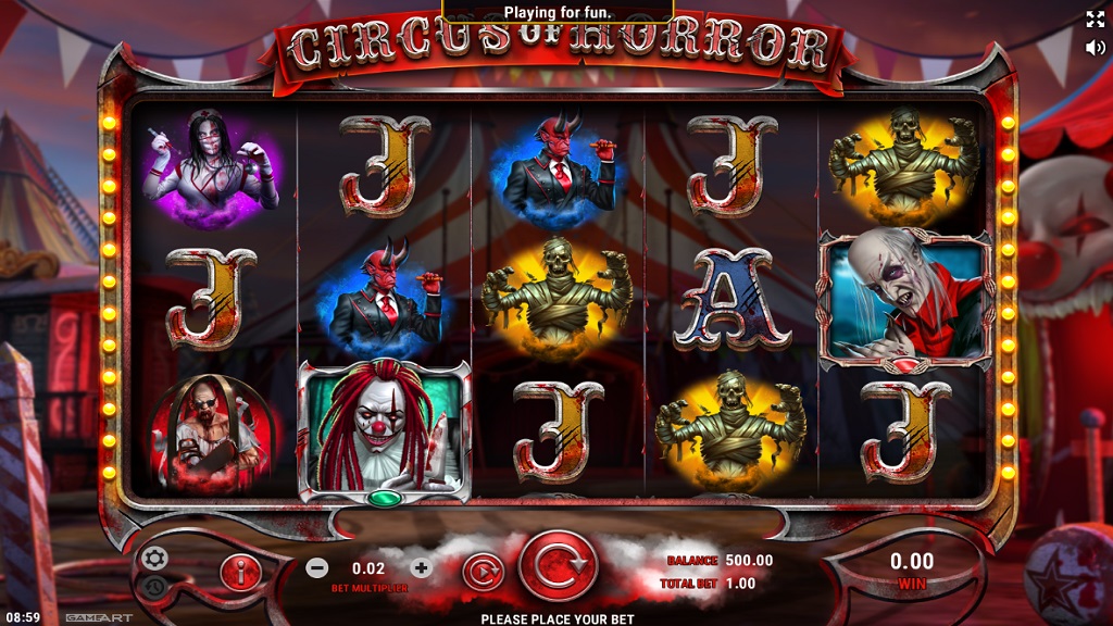 Os Slots do Circo. Captura de tela