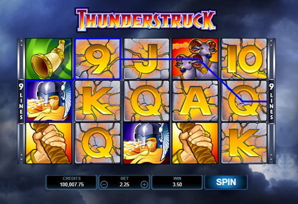 Thunderstruck Spielautomaten Screenshot