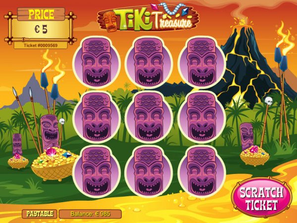 Tiki Treasure Scratch (Tiki Lotterie) Screenshot