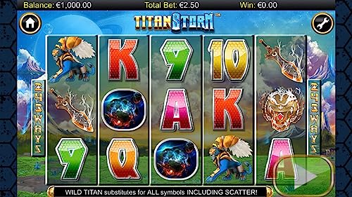 Titan Storm est une machine Ã  sous sur le thÃ¨me des casinos. Capture d'écran