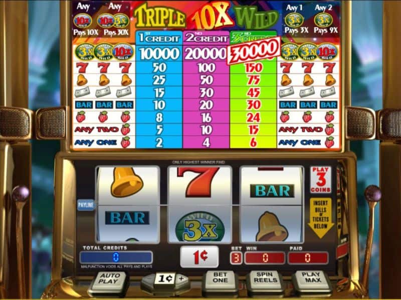 Triple 10x Wild Slots Screenshot