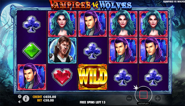Vampiers vs Weerwolven Slots Screenshot