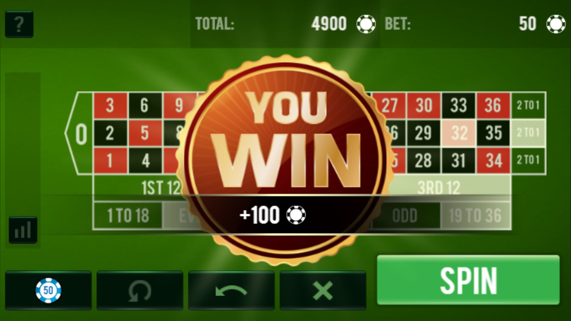 Vegas Roulette Screenshot