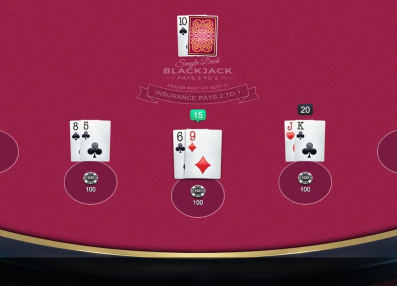 Vegas Single Deck Blackjack Screenshot