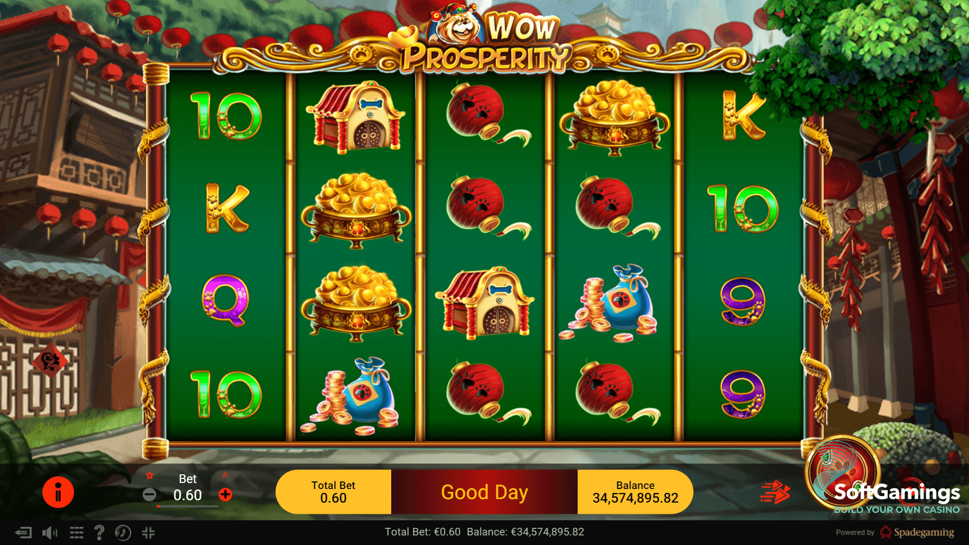 Wow, Prosperity Slot Screenshot